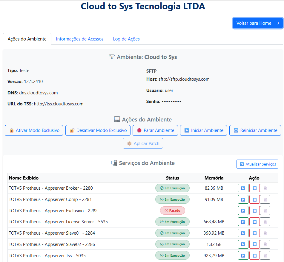 Console Cloud to Sys