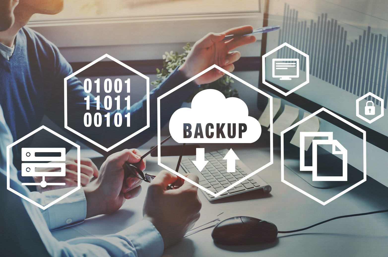 backup concept, safe data storage